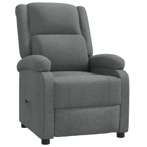 vidaXL Fotoliu rabatabil, gri &icirc;nchis, material textil