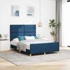 vidaXL Cadru de pat cu headboard albastru 140 x 200 cm țesătură