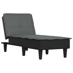 vidaXL Șezlong, gri &icirc;nchis, material textil
