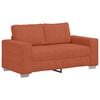 vidaXL Canapea extensibilă cu două locuri, roșu portocaliu, 160x77x82 cm, material catifea reiată