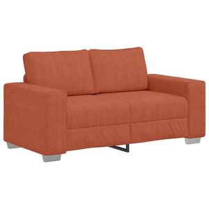 vidaXL Canapea extensibilă cu două locuri, roșu portocaliu, 160x77x82 cm, material catifea reiată