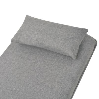 vidaXL Scaun pivotant și canapea extensibilă, gri deschis, textil