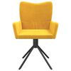 vidaXL Scaune de bucătărie pivotante, 2 buc., galben, catifea