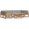 vidaXL Set de canapele de exterior 7 pcs Gri natural și deschis