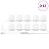 vidaXL Lumini pentru oglindă 12 buc. Alb 4,5 x 4,5 x 4,7 cm Plastic
