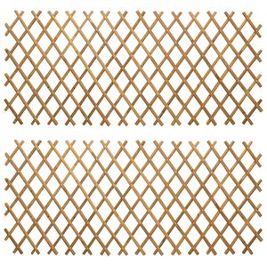 vidaXL Gard trelis extensibil 2 buc. 100 x 105 cm Bambus Maro deschis