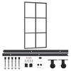 vidaXL Ușă glisantă cu set feronerie, 102x205 cm, sticlă ESG/aluminiu
