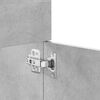 vidaXL Set mobilier de baie, 3 piese, gri beton, lemn compozit