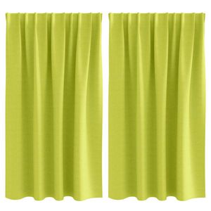 vidaXL Perdele Opaque cu Inel 2 buc. Verde 140 x 140 cm Poliester