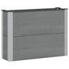 vidaXL Strat &icirc;nălțat de grădină Gri 100 x 30 x 72 cm WPC și Aluminiu