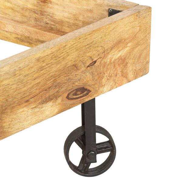 vidaXL Cadru de pat, 120 x 200 cm, lemn masiv de mango