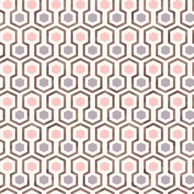 Noordwand Tapet „Good Vibes Hexagon Pattern”, roz și violet