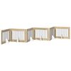 vidaXL Poartă pentru c&acirc;ini pliabilă cu suporturi 6 pcs Stejar Sonoma