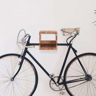 vidaXL Suport bicicletă de perete, 35 x 25 x 25 cm, lemn masiv acacia