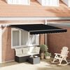 vidaXL Cortina Retractabilă Manual Negru 300 x 250 cm țesătură