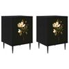 vidaXL Dulap de noapte BREMEN 2 buc. Stejar Negru 36 x 33 x 51 cm