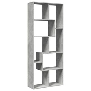 vidaXL Bibliotecă/separator cameră gri beton 67x25x161,5 cm lemn