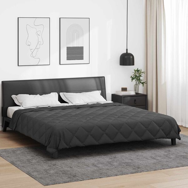 vidaXL Duvet complet pe tot parcursul anului Antracit 220 x 260 cm
