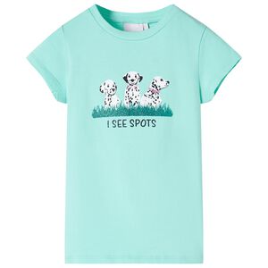 vidaXL Tricou pentru copii, verde mentă deschis, 116