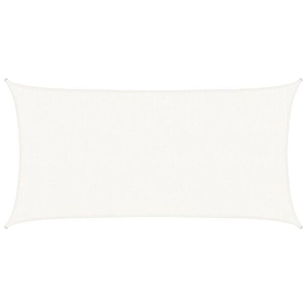 vidaXL Pânză parasolar, alb, 2,5 x 5 m, HDPE, 160 g/m²