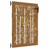 vidaXL Poartă de grădină 85x125 cm, oțel corten, design bambus