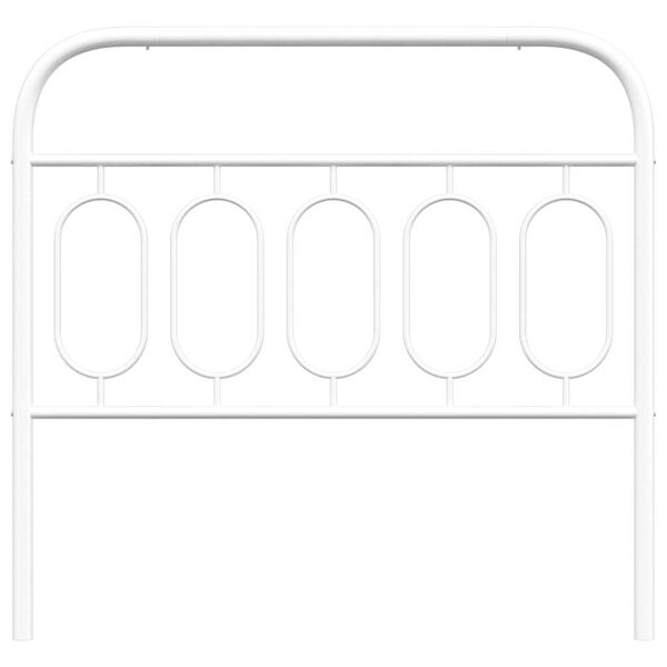 vidaXL Tăblie de pat de schimb metalică, alb, 100 cm