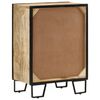 vidaXL Dulap 2 sertare, 53x31x72 cm, lemn masiv de mango și fier