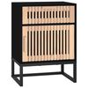 vidaXL Dulap noptieră, negru, 40x30x55,5 cm, lemn prelucrat&fier