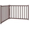 vidaXL Poartă de c&acirc;ini pliabilă 2 panouri stejar maro 160 cm lemn brad