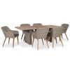 vidaXL Set mobilier de exterior cu perne, 7 piese, poliratan