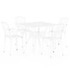 vidaXL Set mobilier bistro, 5 piese, alb, aluminiu turnat