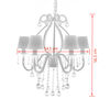 vidaXL Candelabru cu 2300 de cristale, alb
