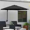 vidaXL Parasol de Grădină Negru 248 x 248 x 148 cm Poliester și oțel