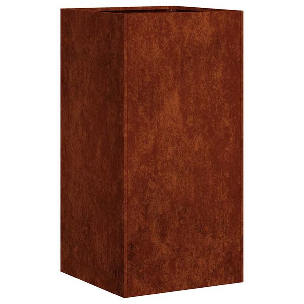 vidaXL Jardinieră Rusty 40x40x80 cm Oțel pentru intemperii
