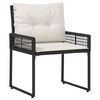 vidaXL Set de Mobilier pentru Exterior cu pernă 3 pcs Negru și Alb