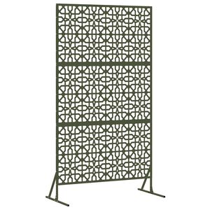 vidaXL Ecran de intimitate 100 x 50 x 180 cm Oțel Verde măsliniu