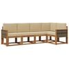 vidaXL Set de canapele de exterior 5 pcs Natural și Bej Poliester