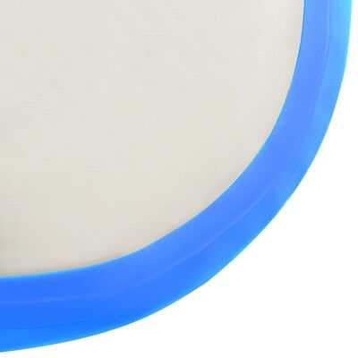 vidaXL Saltea gimnastică gonflabilă cu pompă albastru 600x100x20cm PVC