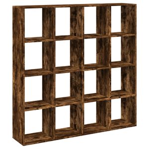 vidaXL Bibliotecă, stejar fumuriu, 137,5x29x137,5 cm, lemn prelucrat