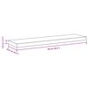 vidaXL Rafturi de perete suspendate, 2 buc., alb, 90x23,5x3,8 cm, MDF