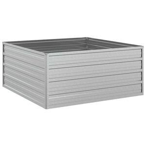 vidaXL Strat &icirc;nălțat de grădină argintiu 100x100x45cm oțel galvanizat