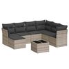 vidaXL Set mobilier de grădină cu perne, 8 piese gri deschis poliratan