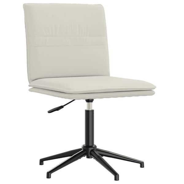 vidaXL Scaun de bucătărie, crem, catifea