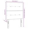 vidaXL Tăblie cap cu headboard Negru 90 cm Piele artificială