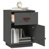 vidaXL Noptiere, 2 buc., gri, 40x34x55 cm, lemn masiv de pin