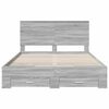 vidaXL Cadru de pat cu headboard Gri Sonoma 150 x 200 cm Lemn compozit