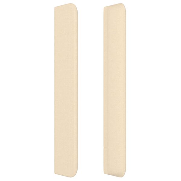 vidaXL Tăblie de pat cu aripioare, crem, 103x16x118/128 cm, textil