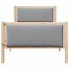 vidaXL Cadru de pat cu headboard Gri deschis 90 x 200 cm țesătură