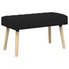 vidaXL Bancă cu tapițare canelată Negru 80 x 40 x 46 cm Țesătură