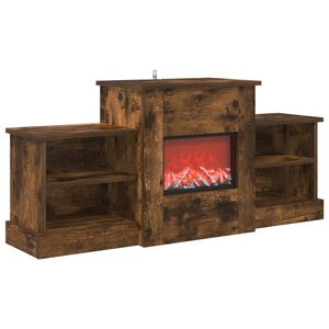 vidaXL Șemineu electric Stejar fumuriu 110 x 30 x 50 cm Lemn prelucrat